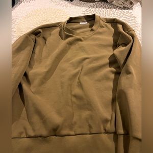 Soft brown gym shark crewneck